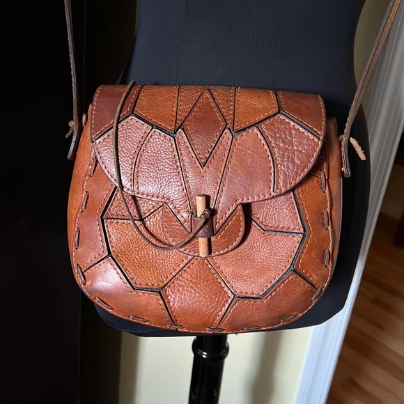 Patricia Nash Handbags - Patricia Nash Arco Brown Patchwork Crossbody